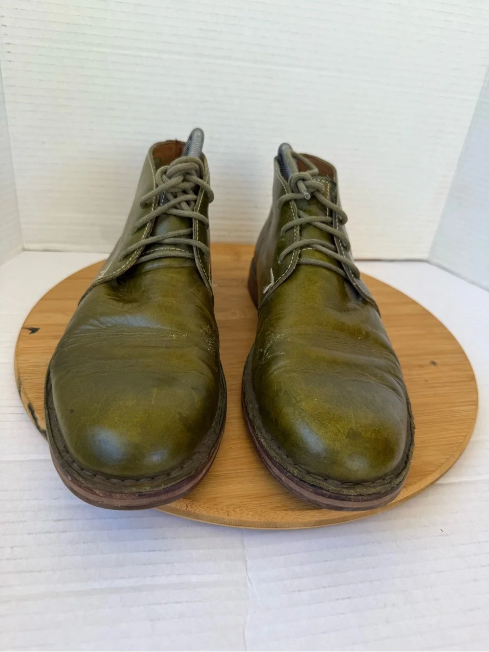 Cole Haan Nathan Chukka Ankle Boots Men’s 8.5 Olive Green Leather C12106
